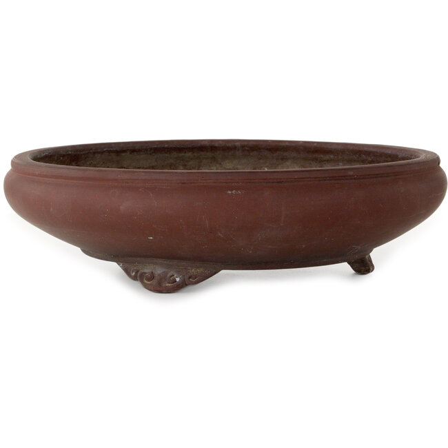 Round unglazed bonsai pot - 415 x 415 x 115 mm