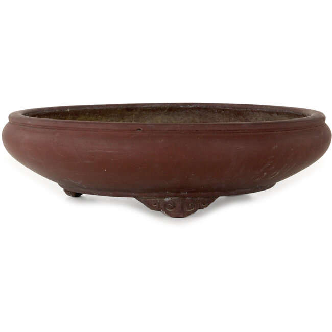 Round unglazed bonsai pot - 415 x 415 x 115 mm