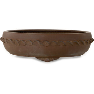 Shoko 490 mm round unglazed bonsai pot by Shoko, Tokoname, Japan