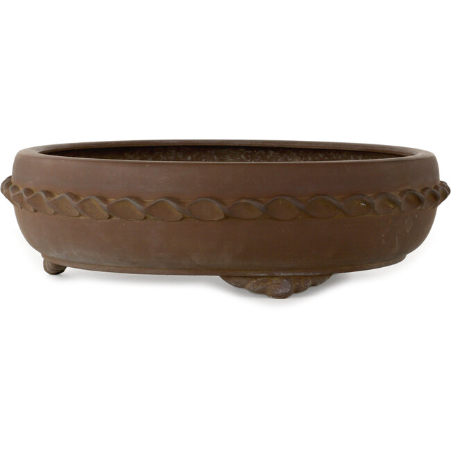 Ronde, ongeglazuurde bonsaipot van Shoko - 490 x 490 x 140 mm