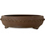 Round unglazed bonsai pot by Shoko - 490 x 490 x 140 mm