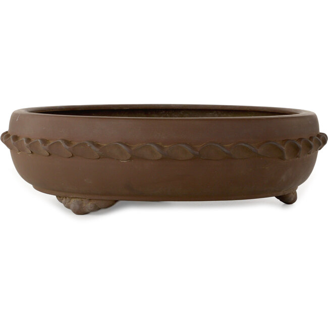 Ronde, ongeglazuurde bonsaipot van Shoko - 490 x 490 x 140 mm