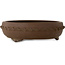 Ronde, ongeglazuurde bonsaipot van Shoko - 490 x 490 x 140 mm