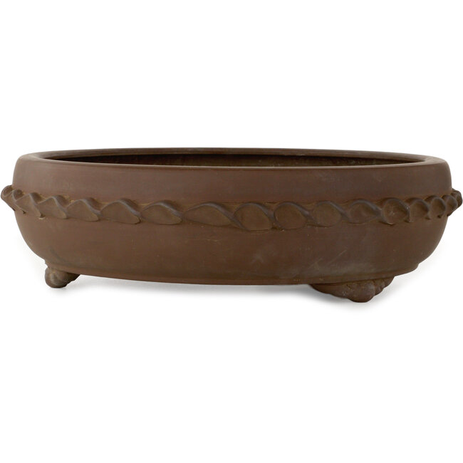 Ronde, ongeglazuurde bonsaipot van Shoko - 490 x 490 x 140 mm