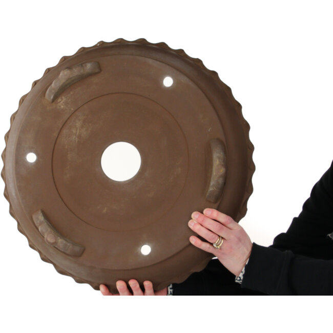 Pot à bonsaï rond non émaillé de Shoko - 490 x 490 x 140 mm