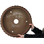 Ronde, ongeglazuurde bonsaipot van Shoko - 490 x 490 x 140 mm