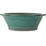 Round green bonsai pot by Yamaaki - 445 x 445 x 145 mm