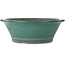 Round green bonsai pot by Yamaaki - 445 x 445 x 145 mm