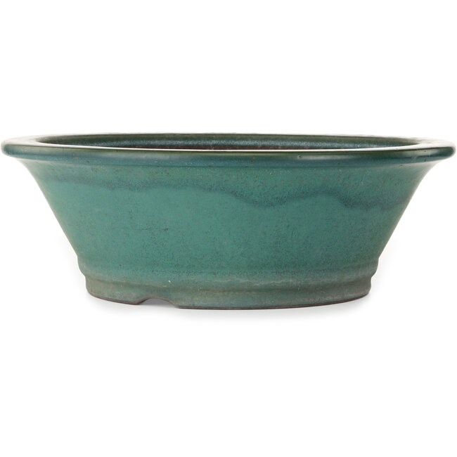Round green bonsai pot by Yamaaki - 445 x 445 x 145 mm