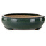 Pot à bonsaï ovale vert par Seizan (Reihou, Kataoka Katsushi, maître four Seizan) - 445 x 355 x 95 mm