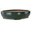 Maceta ovalada para bonsái verde de Seizan (Reihou, Kataoka Katsushi, maestro del horno Seizan) - 445 x 355 x 95 mm