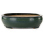 Vaso bonsai ovale verde di Seizan (Reihou, Kataoka Katsushi, fornace del maestro Seizan) - 445 x 355 x 95 mm