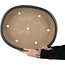 Oval green bonsai pot by Seizan (Reihou, Kataoka Katsushi, master Seizan kiln) - 445 x 355 x 95 mm