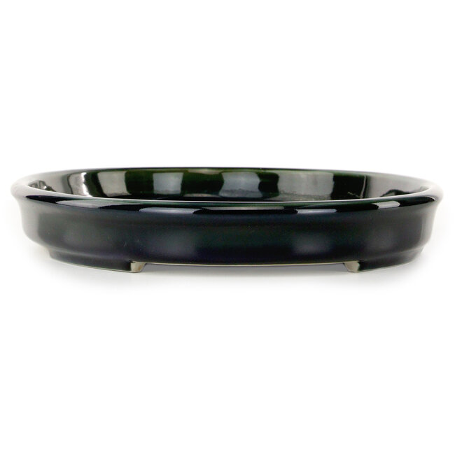 Suiban verde oscuro con tonos azules - 462 x 268 x 40 mm