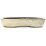 Ovale gebroken witte bonsaipot van Yoshimura Shuuhou, 2e generatie. Kataoka Susumu - 355 x 265 x 60 mm