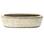 Oval off-white bonsai pot by Yoshimura Shuuhou, 2nd generation. Kataoka Susumu - 355 x 265 x 60 mm
