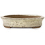 Oval off-white bonsai pot by Yoshimura Shuuhou, 2nd generation. Kataoka Susumu - 357 x 265 x 55 mm