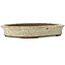 Ovale gebroken witte bonsaipot van Yoshimura Shuuhou, 2e generatie. Kataoka Susumu - 357 x 265 x 55 mm