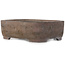 Maceta rectangular para bonsái sin esmaltar de Yamaaki Shosen/Akitsugu/Juudo (primera generación) - 335 x 255 x 100 mm