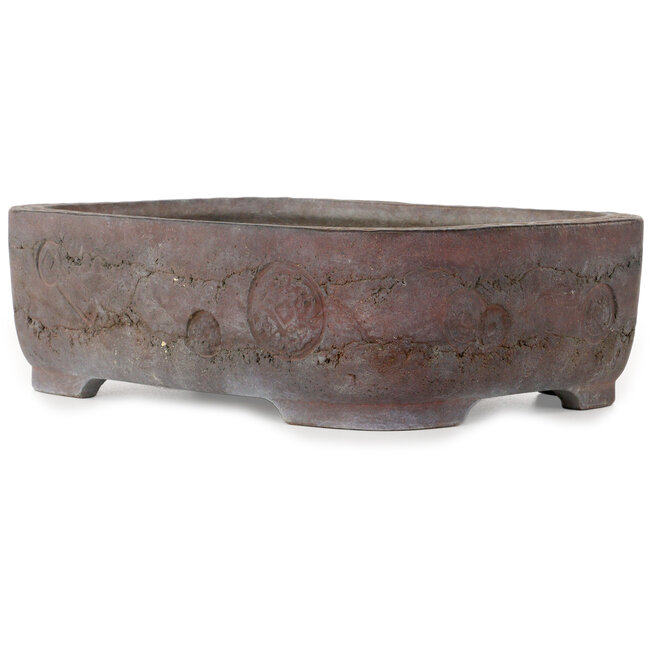 Pot à bonsaï rectangulaire non émaillé de Yamaaki Shosen/Akitsugu/Juudo (première génération) - 335 x 255 x 100 mm