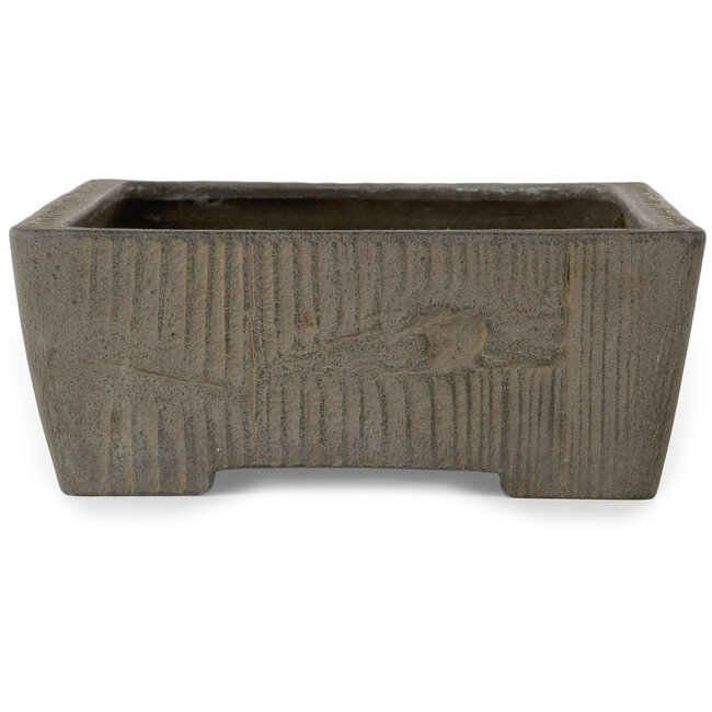Pot à bonsaï rectangulaire non émaillé de Yamaaki Shosen/Akitsugu/Juudo (première génération) - 388 x 263 x 100 mm