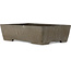 Rectangular unglazed bonsai pot by Yamaaki Shosen/Akitsugu/Juudo (first generation) - 388 x 263 x 100 mm