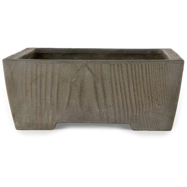 Vaso bonsai rettangolare non smaltato di Yamaaki Shosen/Akitsugu/Juudo (prima generazione) - 388 x 263 x 100 mm