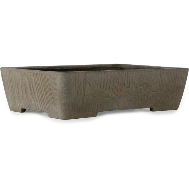 Vaso bonsai rettangolare non smaltato di Yamaaki Shosen/Akitsugu/Juudo (prima generazione) - 388 x 263 x 100 mm