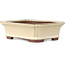 Maceta rectangular para bonsái en color blanco roto de Yamaaki - 155 x 123 x 47 mm