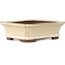Maceta rectangular para bonsái en color blanco roto de Yamaaki - 155 x 123 x 47 mm