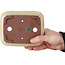 Pot à bonsaï rectangulaire blanc cassé de Yamaaki - 155 x 123 x 47 mm