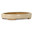 Pot à bonsaï ovale blanc cassé de Hattori - 140 x 107 x 23 mm