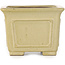 Pot à bonsaï carré blanc cassé de Shibakatsu - 123 x 123 x 90 mm