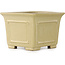 Vaso bonsai quadrato bianco sporco di Shibakatsu - 123 x 123 x 90 mm