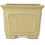 Pot à bonsaï carré blanc cassé de Shibakatsu - 123 x 123 x 90 mm