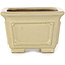 Pot à bonsaï carré blanc cassé de Shibakatsu - 106 x 106 x 70 mm