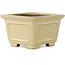Pot à bonsaï carré blanc cassé de Shibakatsu - 106 x 106 x 70 mm