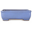 Rectangular blue bonsai pot by Yamafusa - 135 x 110 x 42 mm