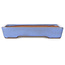 Rectangular blue bonsai pot by Yamafusa - 162 x 128 x 30 mm