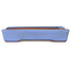 Rechthoekige blauwe bonsaipot van Yamafusa - 162 x 128 x 30 mm
