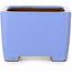 Square blue bonsai pot by Shibakatsu - 100 x 100 x 67 mm