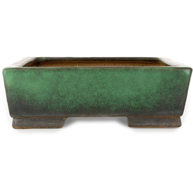 Rechthoekige groene bonsaipot van Shuhou - 380 x 265 x 85 mm