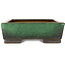 Maceta rectangular verde para bonsái de Shuhou - 380 x 265 x 85 mm