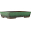 Pot à bonsaï rectangulaire vert de Shuhou - 380 x 265 x 85 mm