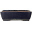 Rechthoekige donkerblauwe bonsaipot van Yamafusa - 288 x 225 x 80 mm