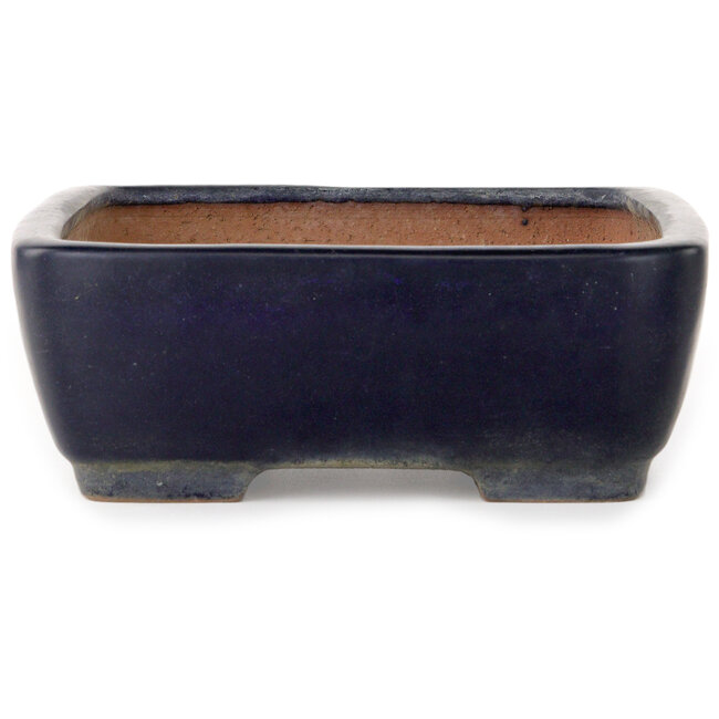 Vaso bonsai rettangolare blu scuro di Yamafusa - 288 x 225 x 80 mm