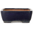 Rechthoekige donkerblauwe bonsaipot van Yamafusa - 288 x 225 x 80 mm