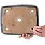 Maceta rectangular para bonsái azul oscuro de Yamafusa - 288 x 225 x 80 mm
