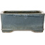 Square blue bonsai pot by Shuhou - 220 x 220 x 90 mm