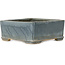 Square blue bonsai pot by Shuhou - 220 x 220 x 90 mm